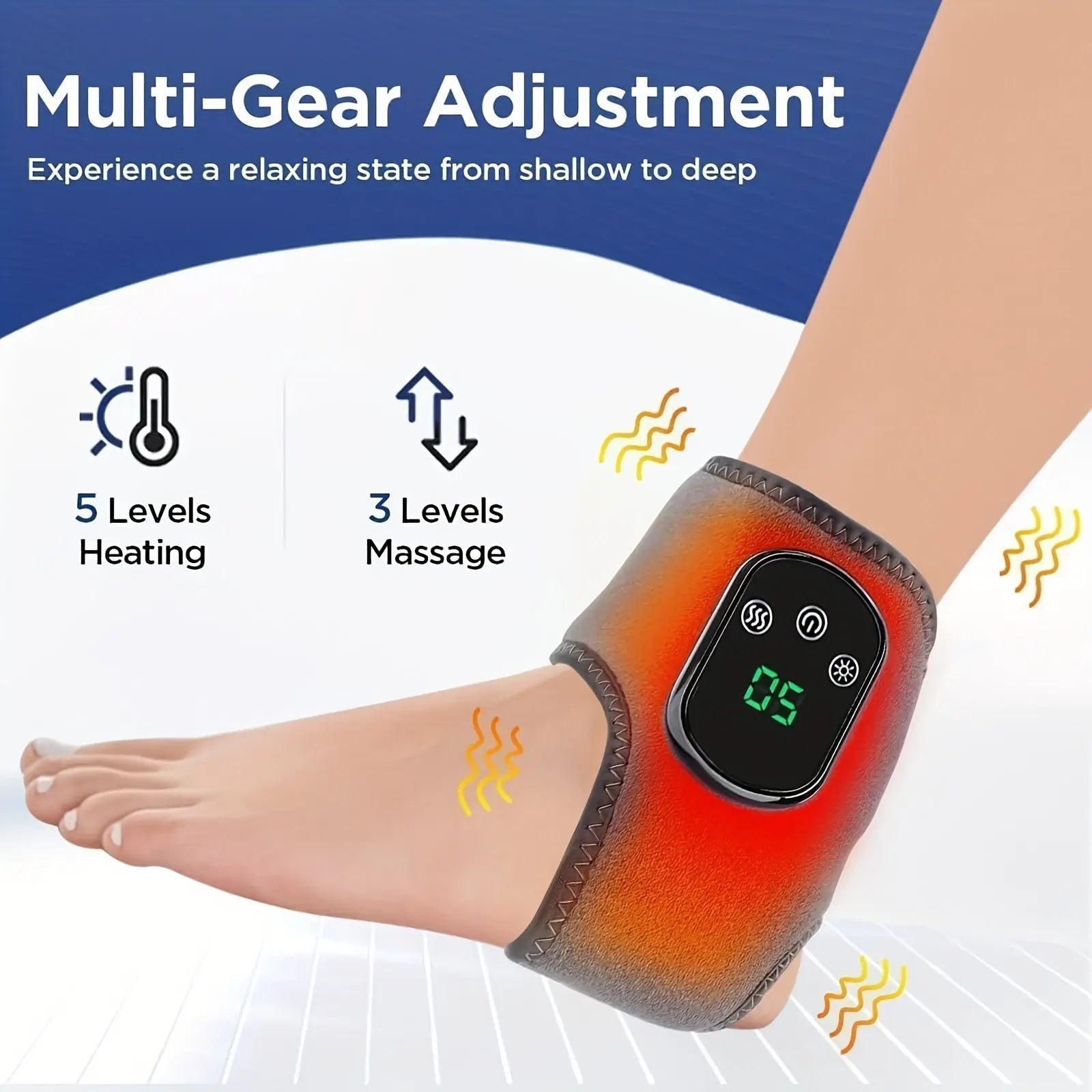 Ankle Massager with Heating and Vibration